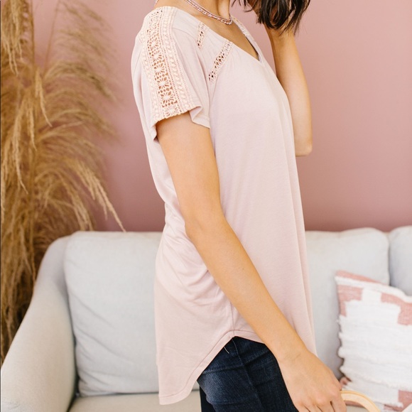 Love the Lace Top in Blush - Picture 2 of 10